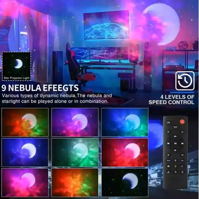 Proyector de galaxia nebulosa de dormir